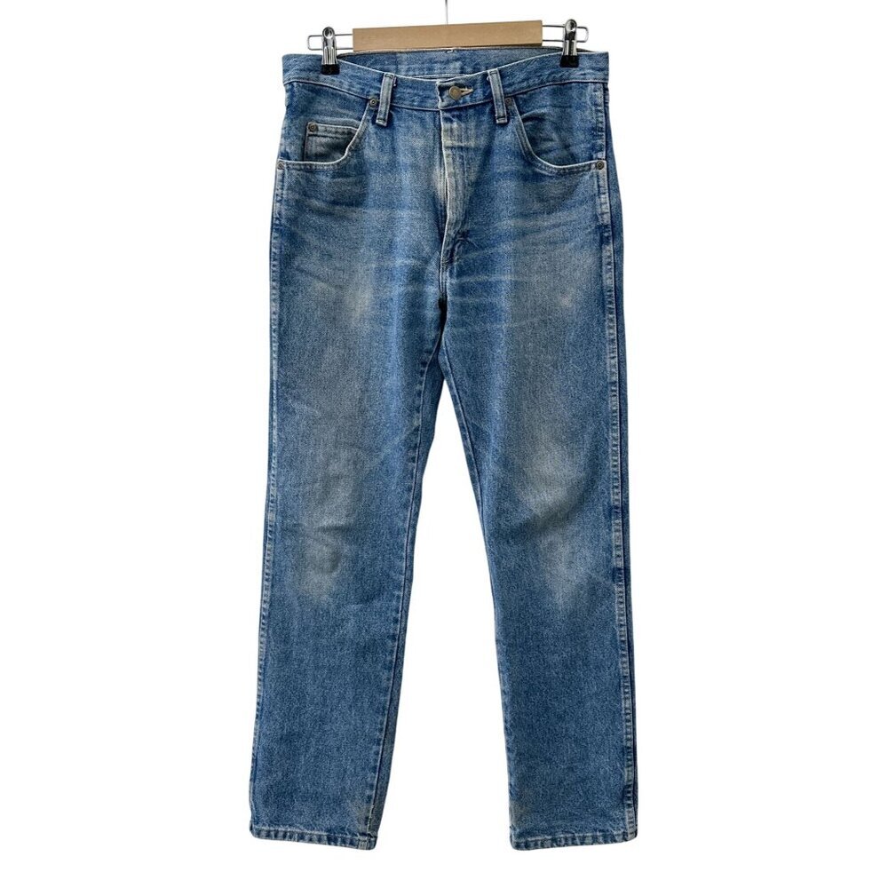 Vintage Wrangler Relaxed Fit‎ Straight Leg Denim Jeans Distressed Blue Men 34x34